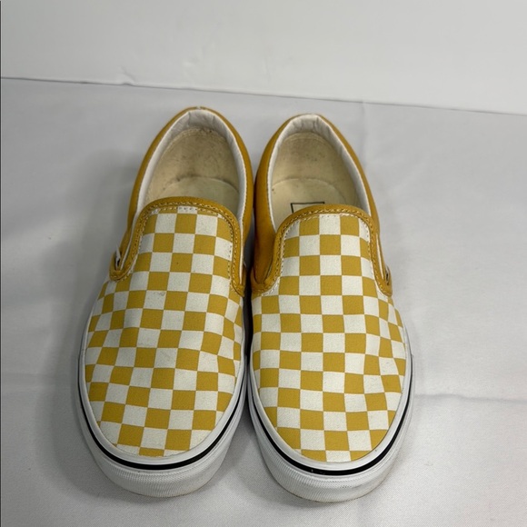 Vans Yellow and White Checkerboard Flats - Picture 2 of 7